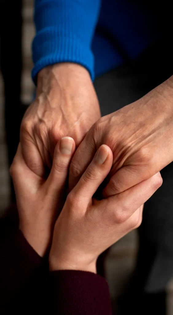 Supporting holding hands